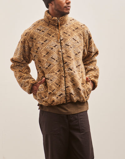 orSlow Unisex Fleece Boa Jacket, African Pattern