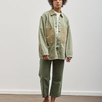 orSlow Utility Coverall, Green Herringbone