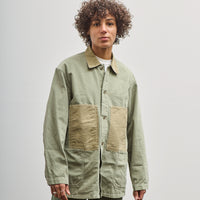 orSlow Utility Coverall, Green Herringbone