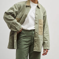 orSlow Utility Coverall, Green Herringbone