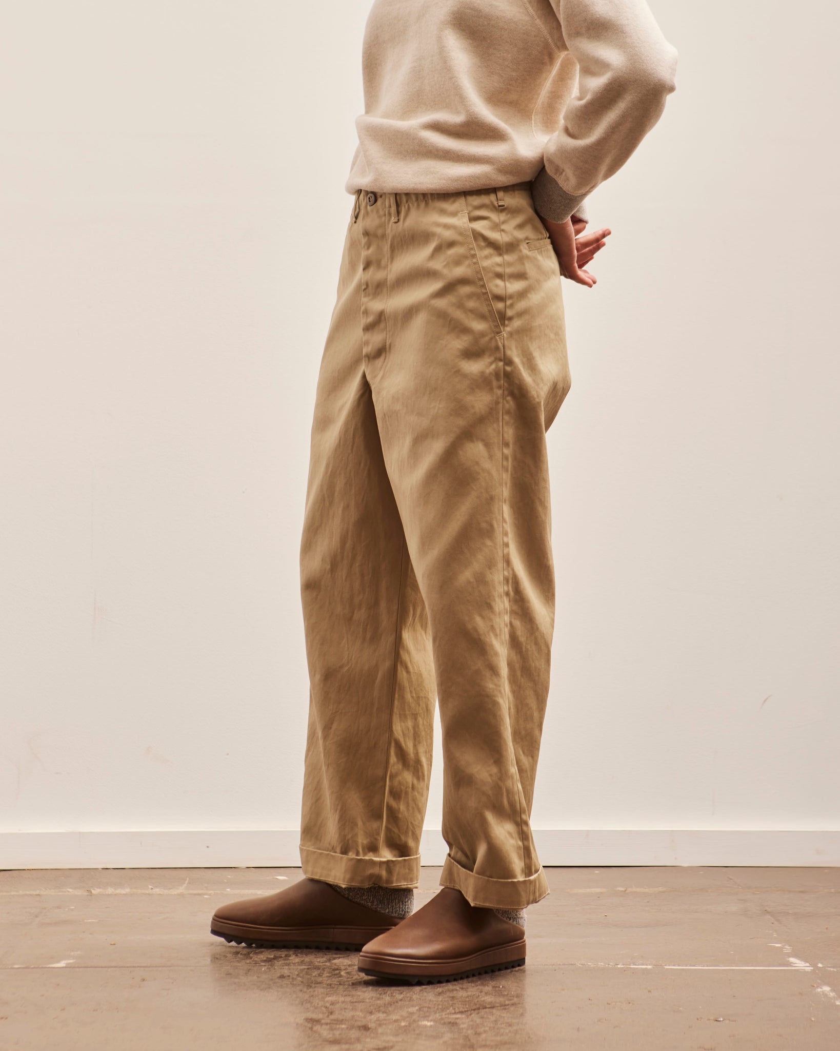 orSlow Vintage Fit Army Trouser, Khaki | Glasswing