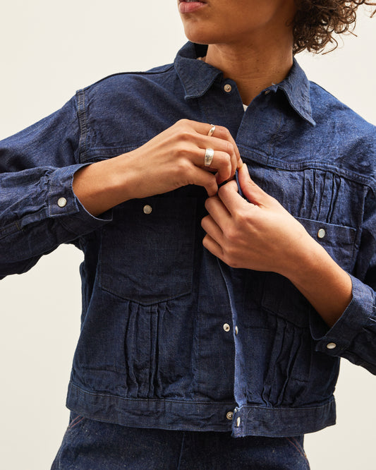 orSlow Western Short Denim Shirt Jacket, One Wash