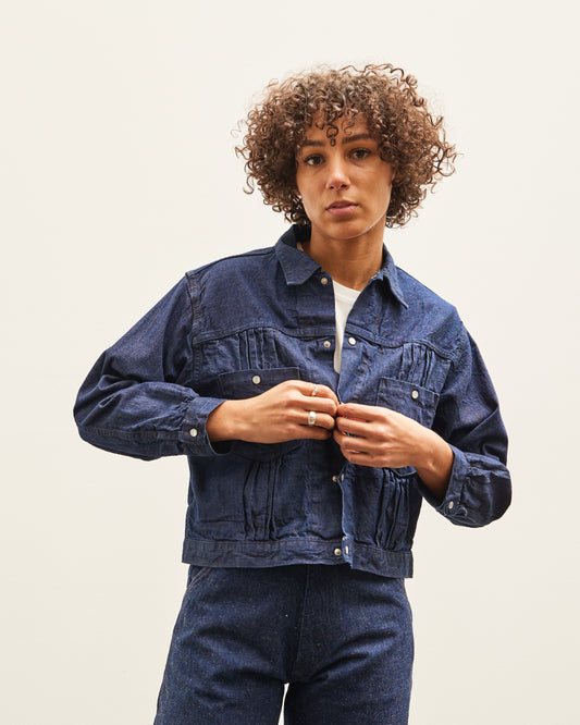 orSlow Western Short Denim Shirt Jacket, One Wash