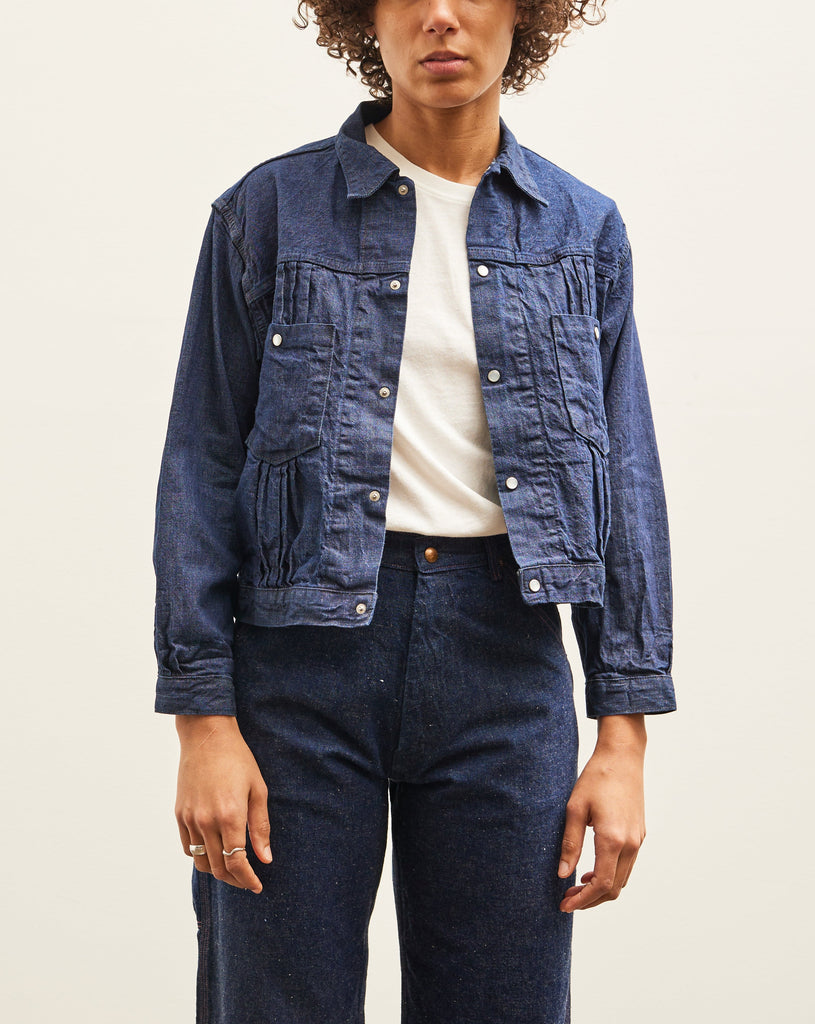 orSlow Western Short Denim Shirt Jacket, One Wash | Glasswing