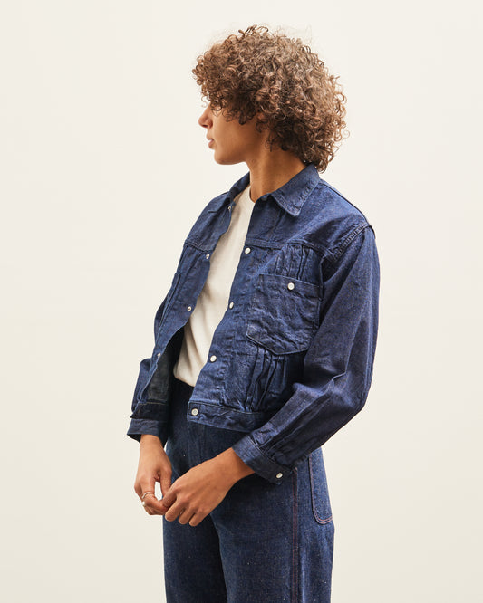 orSlow Western Short Denim Shirt Jacket, One Wash