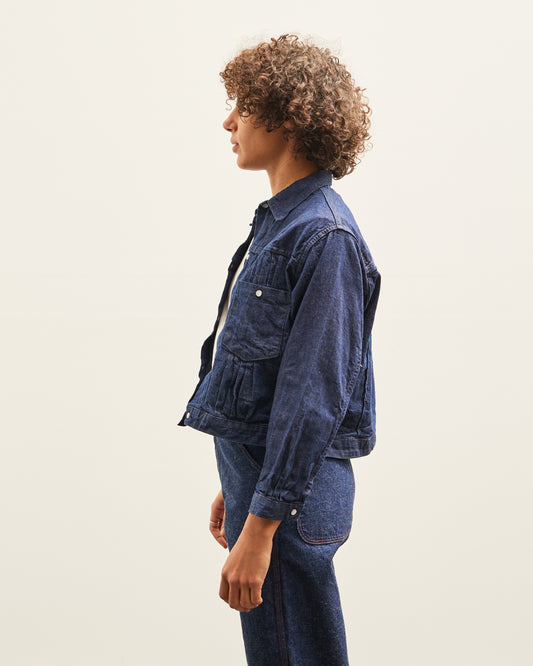 orSlow Western Short Denim Shirt Jacket, One Wash