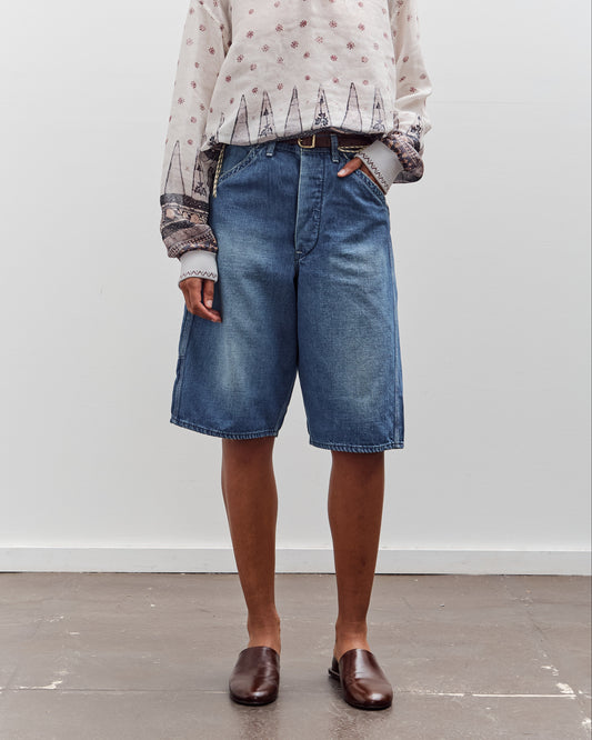orSlow Wide Fit 30'S Painter Shorts, Denim Used