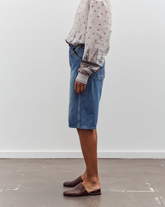 orSlow Wide Fit 30'S Painter Shorts, Denim Used