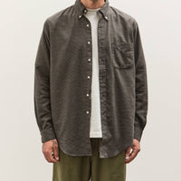 orSlow Standard Button Down Shirt, Charcoal Gray
