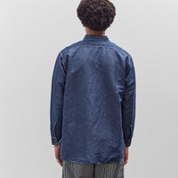 orSlow Linen Dungaree Work Shirt, Blue