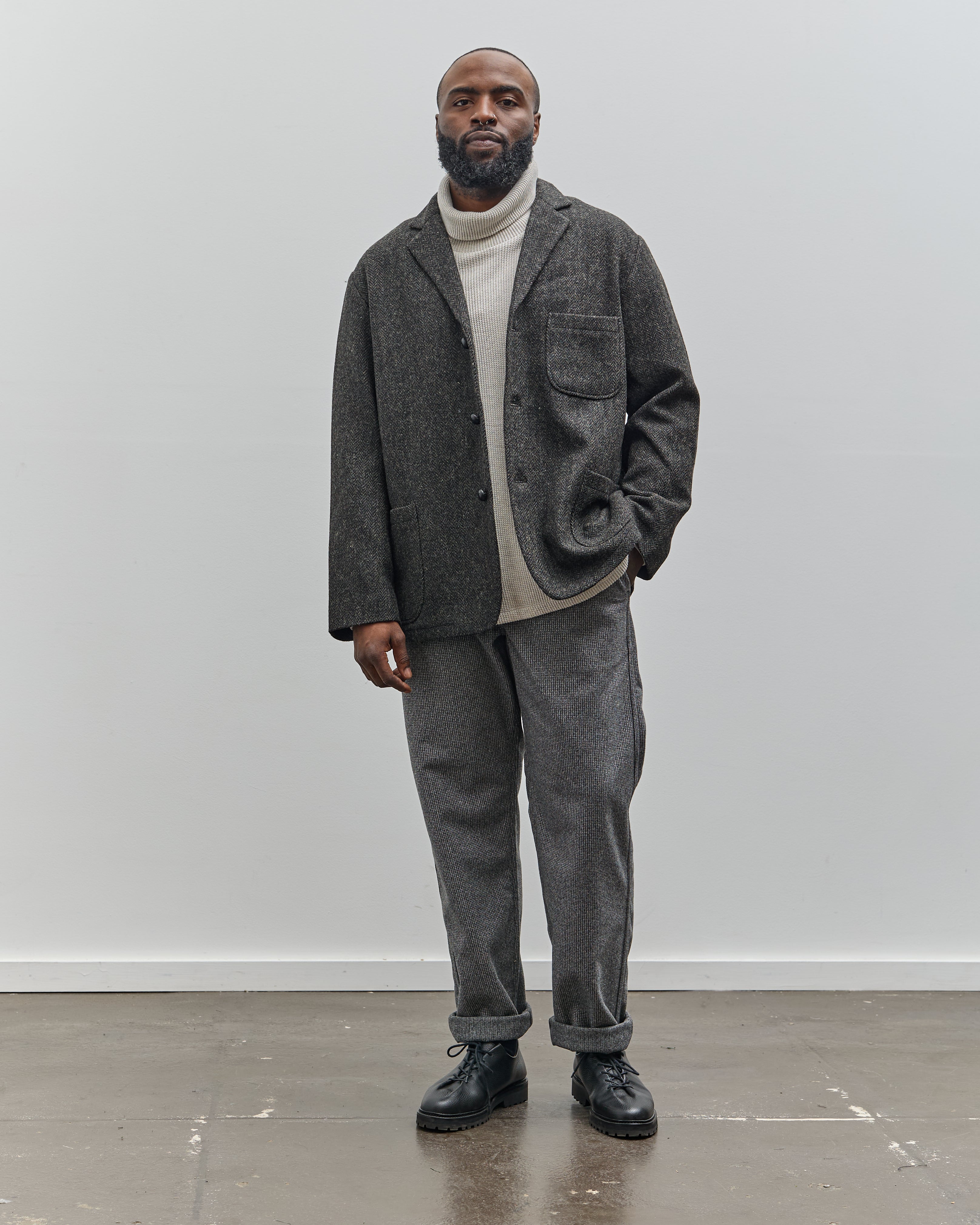 orSlow Relax Fit Tweed Jacket, Black – Glasswing