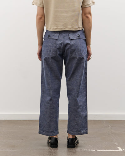orSlow Short Length Chambray Fatigue Pants, Stone Blue