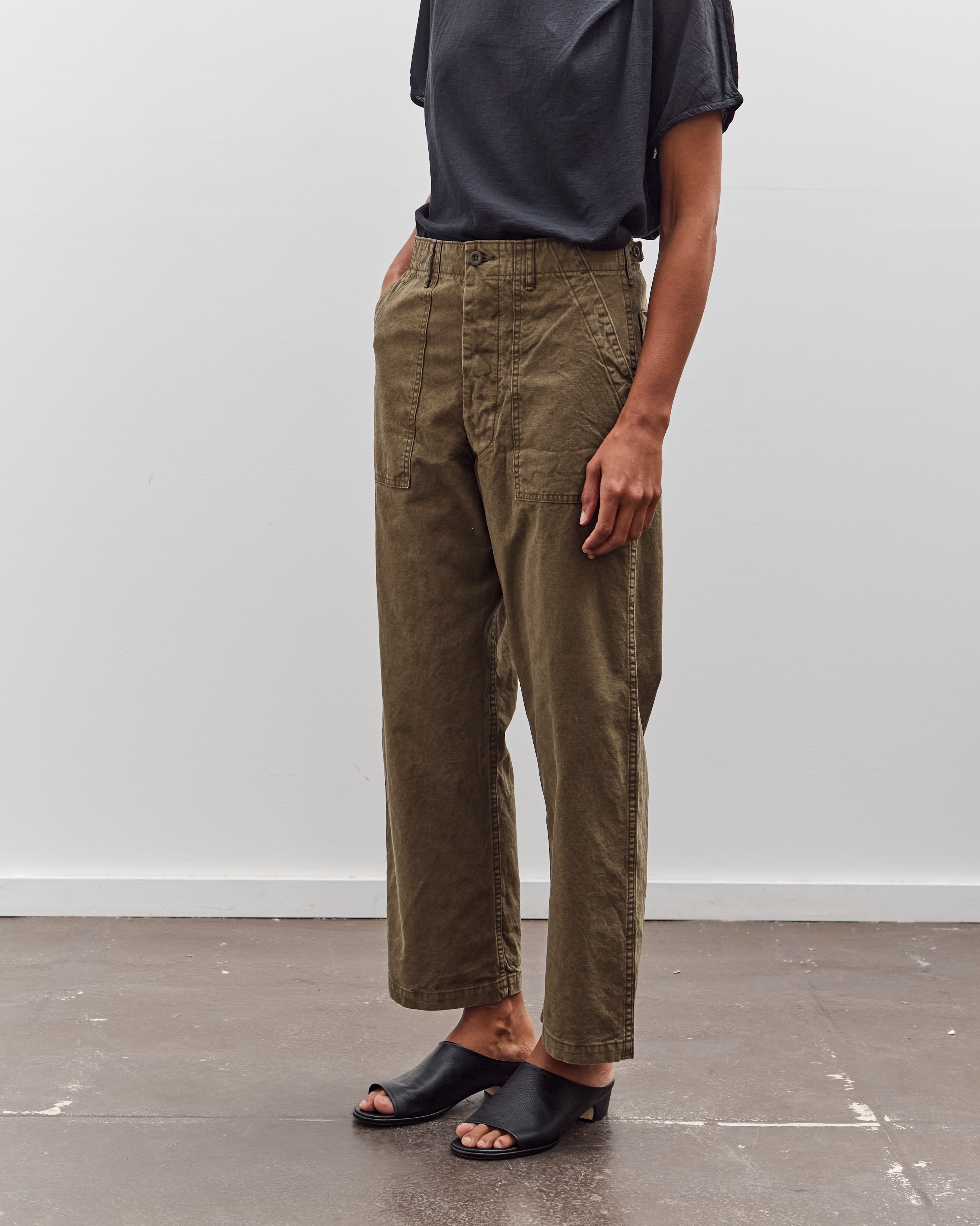 orSlow SUMMER FATIGUE PANTS サイズL orSlow Summer Fatigue Pants, Olive – Glasswing