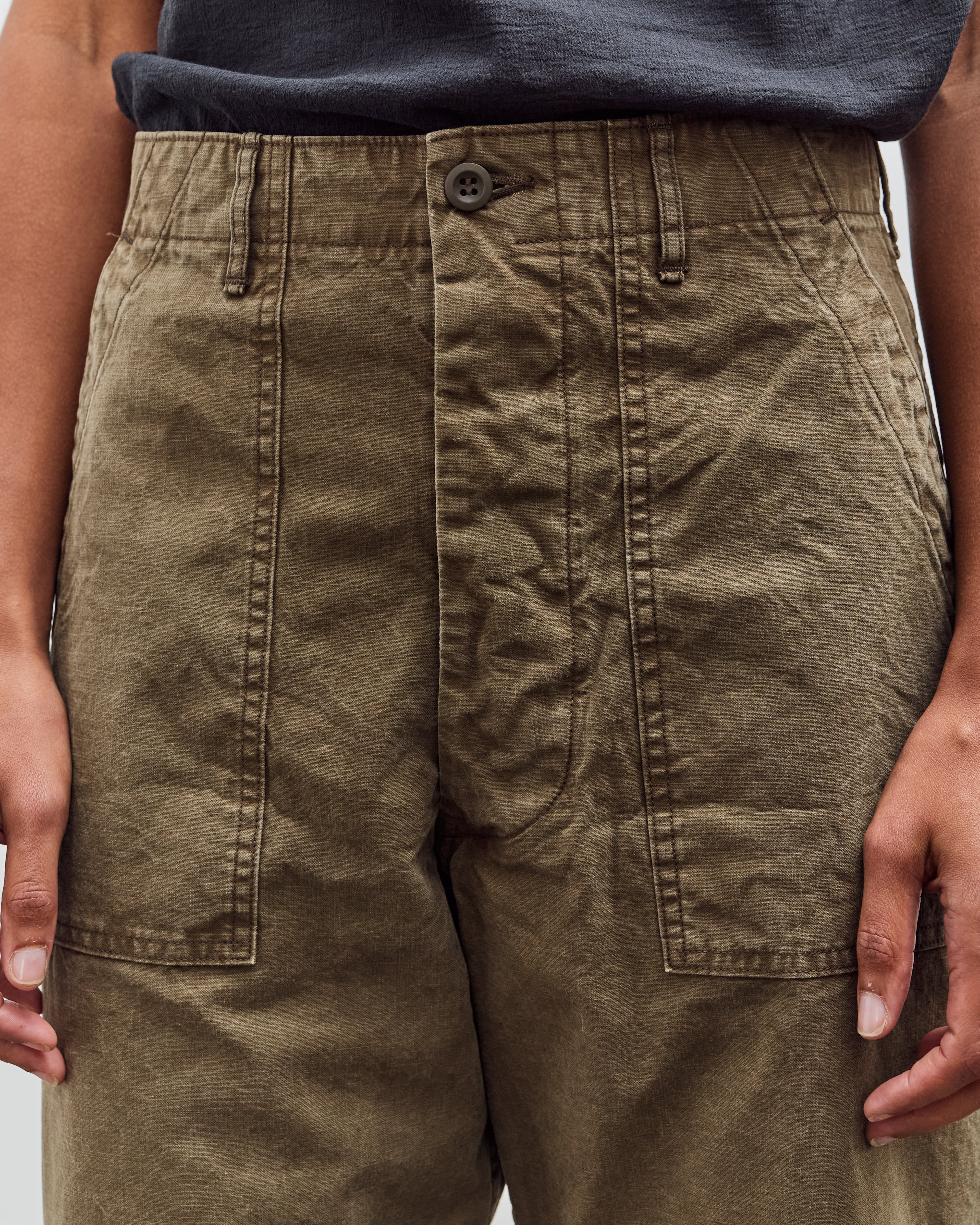 orSlow Summer Fatigue Pants, Olive – Glasswing