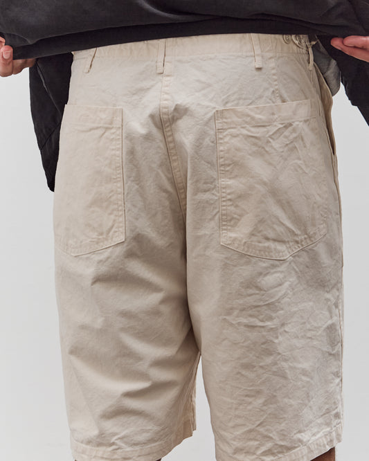 orSlow Summer Fatigue Shorts, Ecru