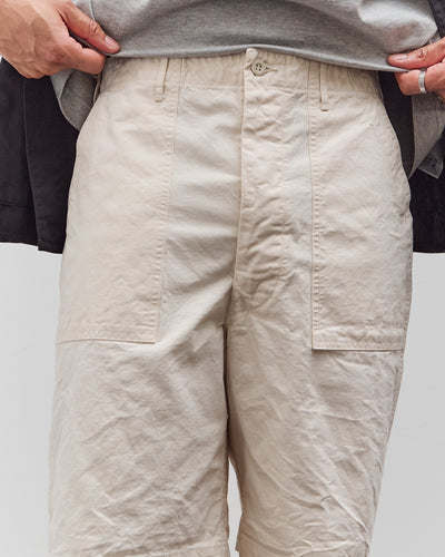orSlow Summer Fatigue Shorts, Ecru