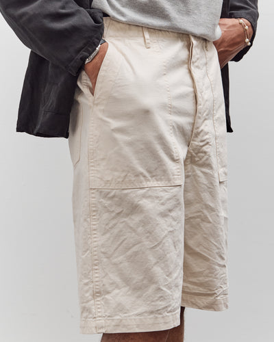 orSlow Summer Fatigue Shorts, Ecru