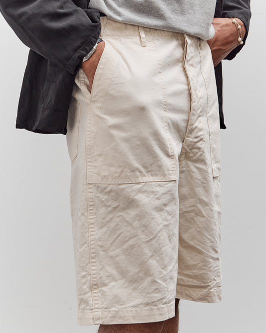 orSlow Summer Fatigue Shorts, Ecru