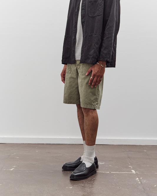 orSlow Summer Fatigue Shorts Unisex, Green