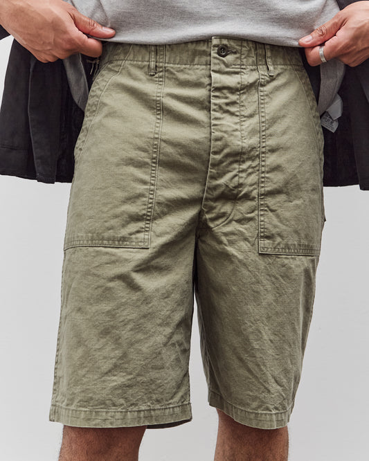 orSlow Summer Fatigue Shorts Unisex, Green