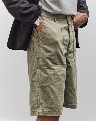 orSlow Summer Fatigue Shorts Unisex, Green