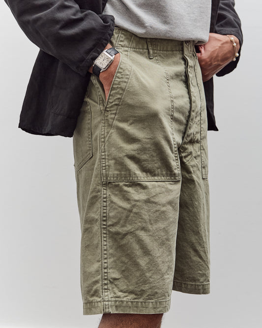 orSlow Summer Fatigue Shorts Unisex, Green