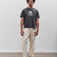 orSlow Vintage Fade Skull Print T-Shirt, Denim Used