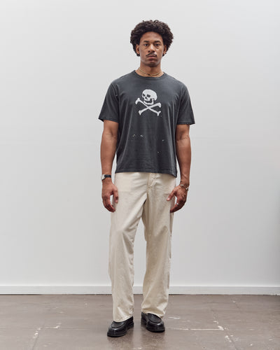 orSlow Vintage Fade Skull Print T-Shirt, Denim Used