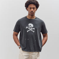 orSlow Vintage Fade Skull Print T-Shirt, Denim Used