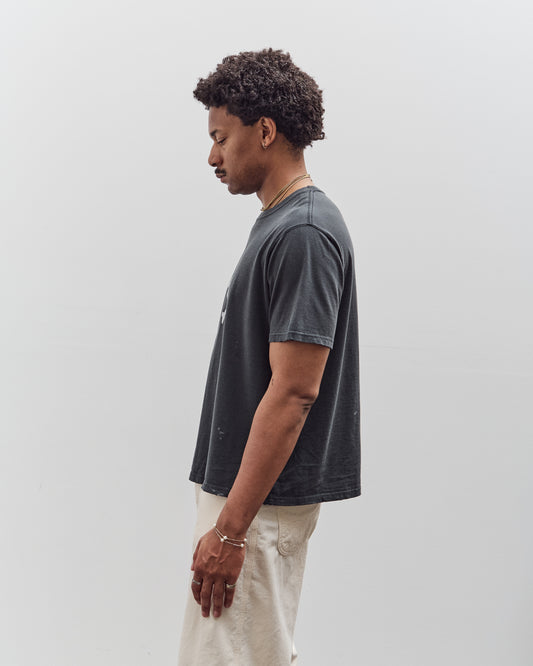 orSlow Vintage Fade Skull Print T-Shirt, Denim Used