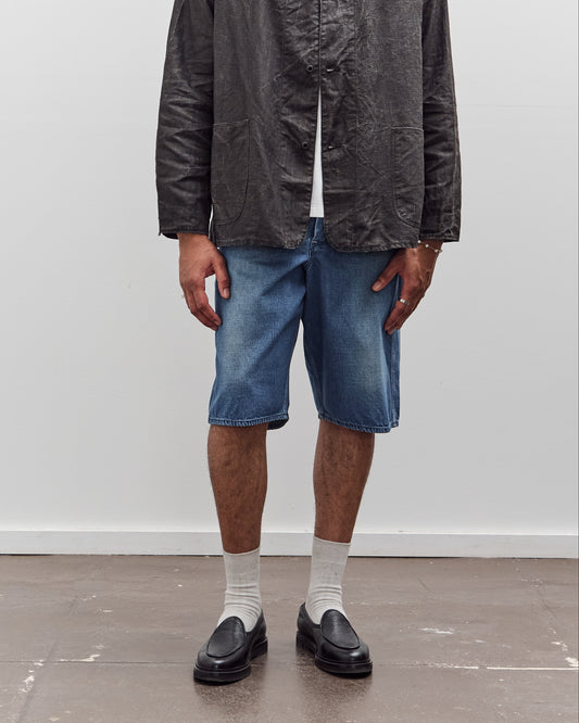 orSlow Wide Fit 30'S Painter Shorts Unisex, Denim Used