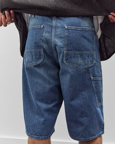 orSlow Wide Fit 30'S Painter Shorts Unisex, Denim Used