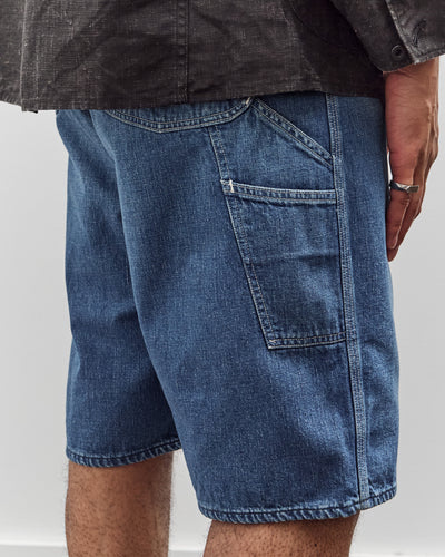orSlow Wide Fit 30'S Painter Shorts Unisex, Denim Used
