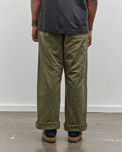 orSlow Wide Fit French Work Pant, Army Green