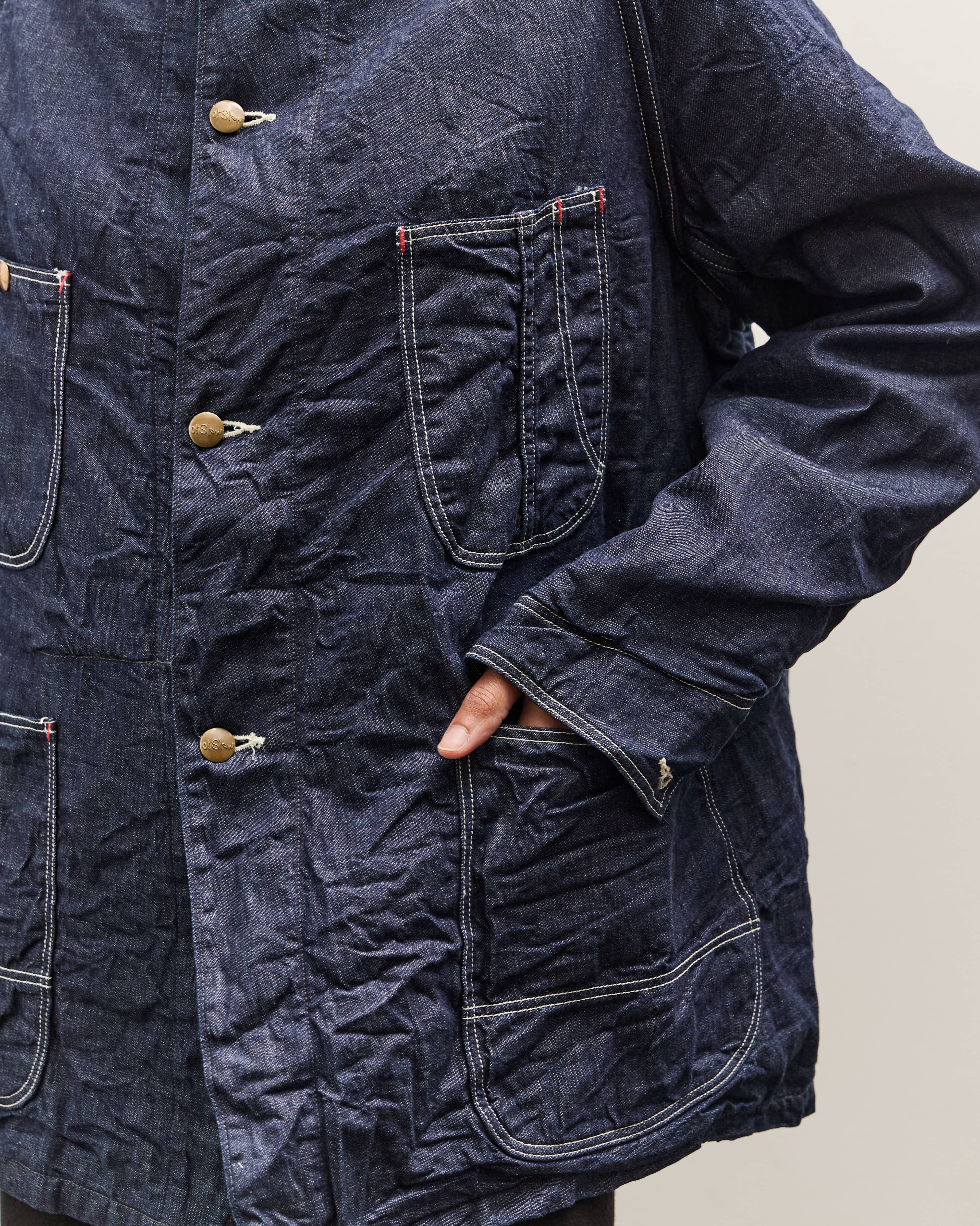 orSlow Wool Liner Relax Fit Coverall, One Wash – Glasswing