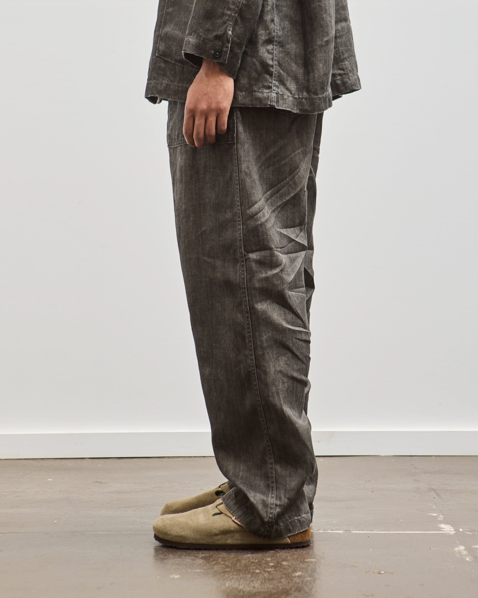 orSlow Summer Fatigue Pants, Charcoal Gray