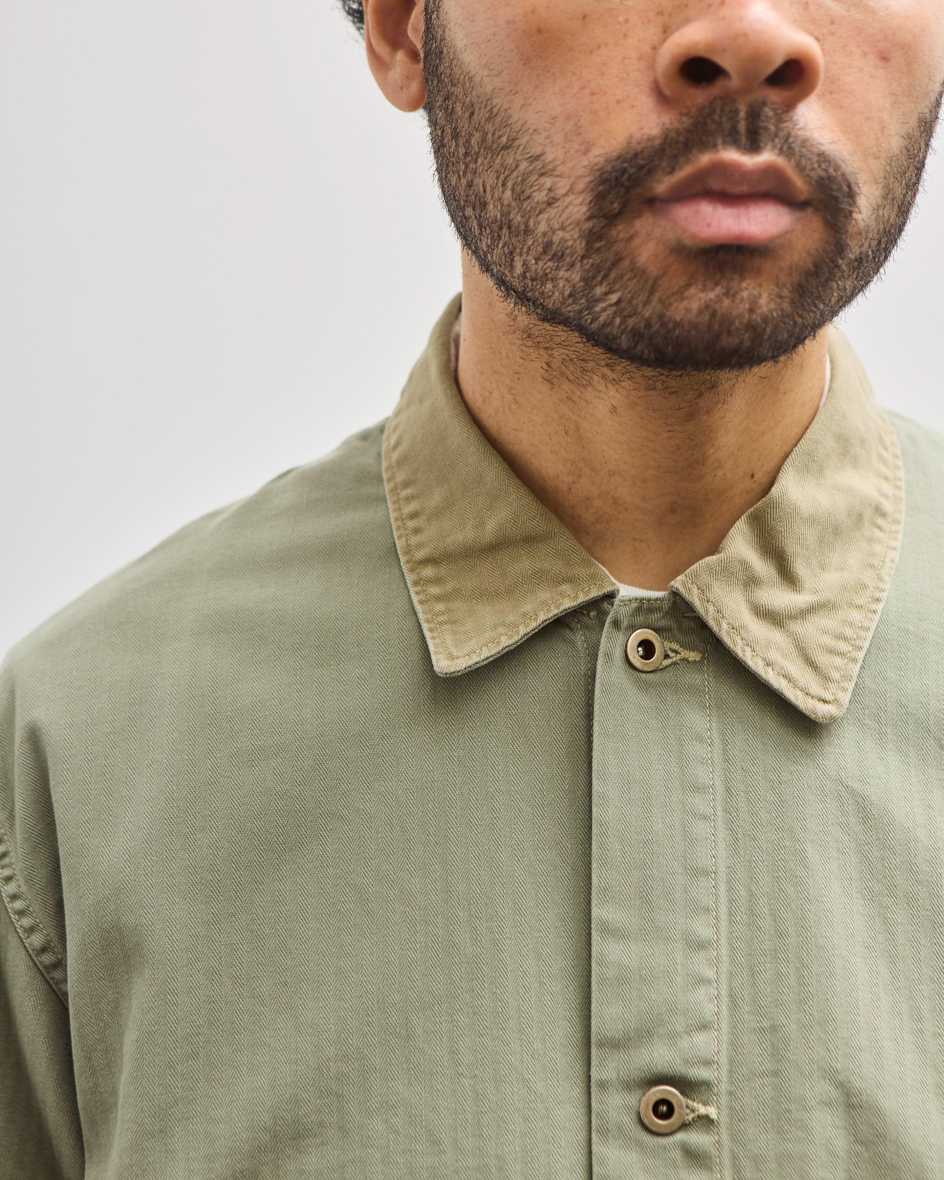 orSlow Unisex Utility Coverall, Green Herringbone – Glasswing orSlow Unisex Utility Coverall, Green Herringbone – Glasswing
