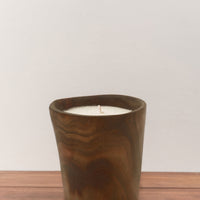 seya. Palo Santo Hand Made Candle, Off White X Brown