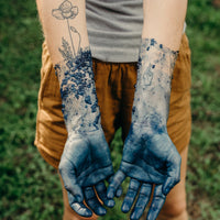 Natural Dyeing Workshop with Maggie Pate, Indigo Batik Banner