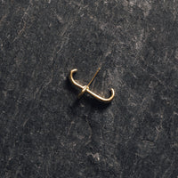 Knobbly Link Link Earring, Gold