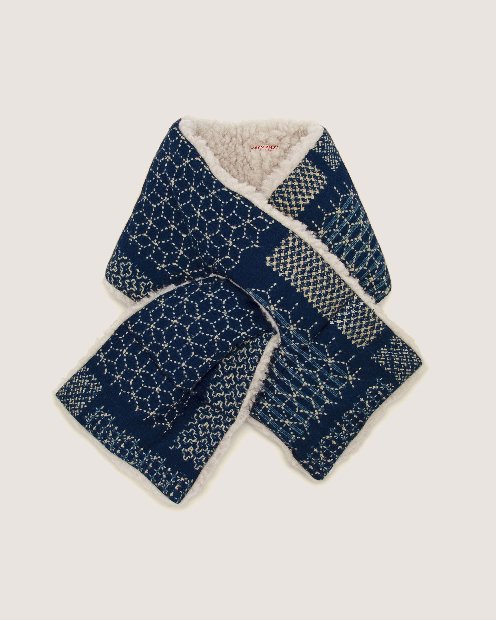 Kapital Sashiko Dye Kesa Scarf, Indigo – Glasswing