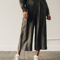 7115 Crop Wide Leg Trouser, Moss