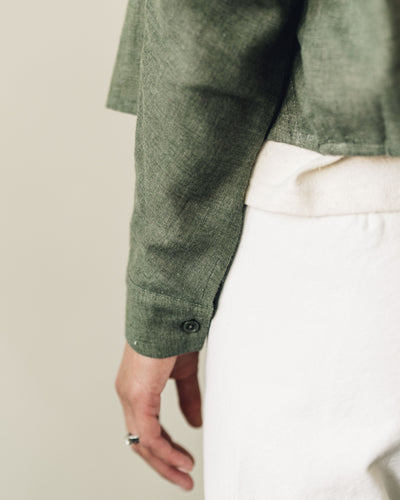 7115 3/4 Cropped Shirt, Olive