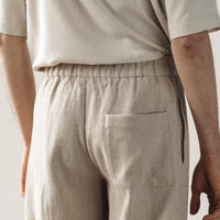 7115 Unisex Elastic Pull-Up Trouser, Oatmeal