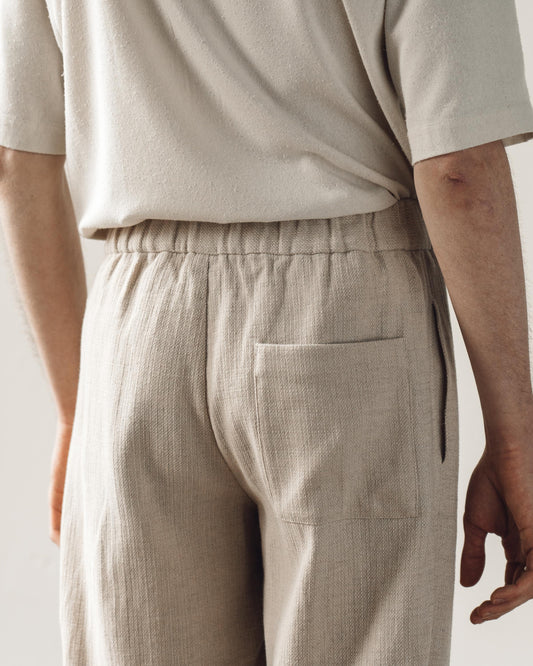7115 Unisex Elastic Pull-Up Trouser, Oatmeal