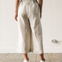 7115 Elastic Wide-Legged Trousers, Beige