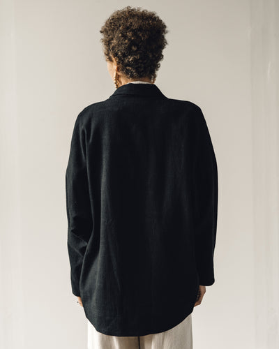 7115 Linen Sumo Jacket, Black