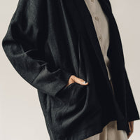 7115 Linen Sumo Jacket, Black
