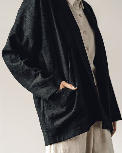 7115 Linen Sumo Jacket, Black