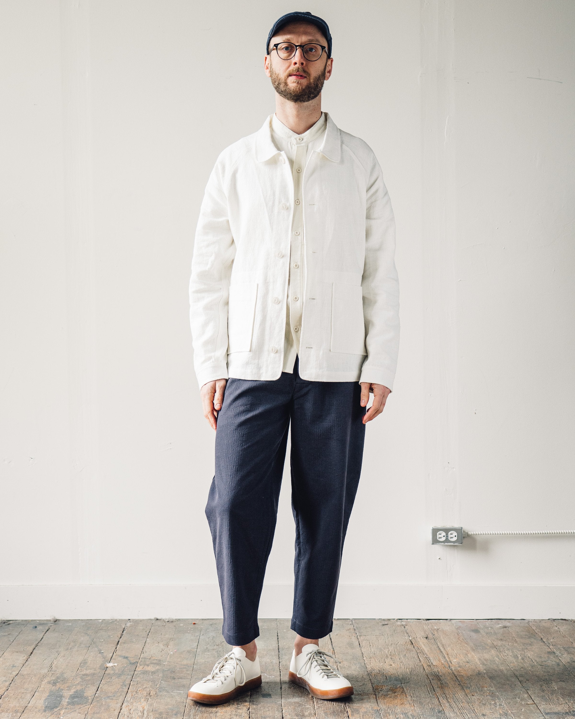 7115 Unisex Chore Jacket, Off-White – Glasswing 7115 Unisex Chore Jacket, Off-White – Glasswing